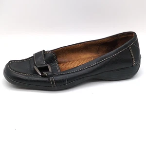 Naturalizer Loafers Womens Cities Black 7.5 Leather Slip On Shoes Comfort - Picture 1 of 12