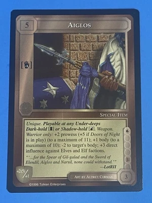 AIGLOS  Middle Earth CCG 1996  -  NON PLAYED   DARK MINIONS - Image 1 of 2