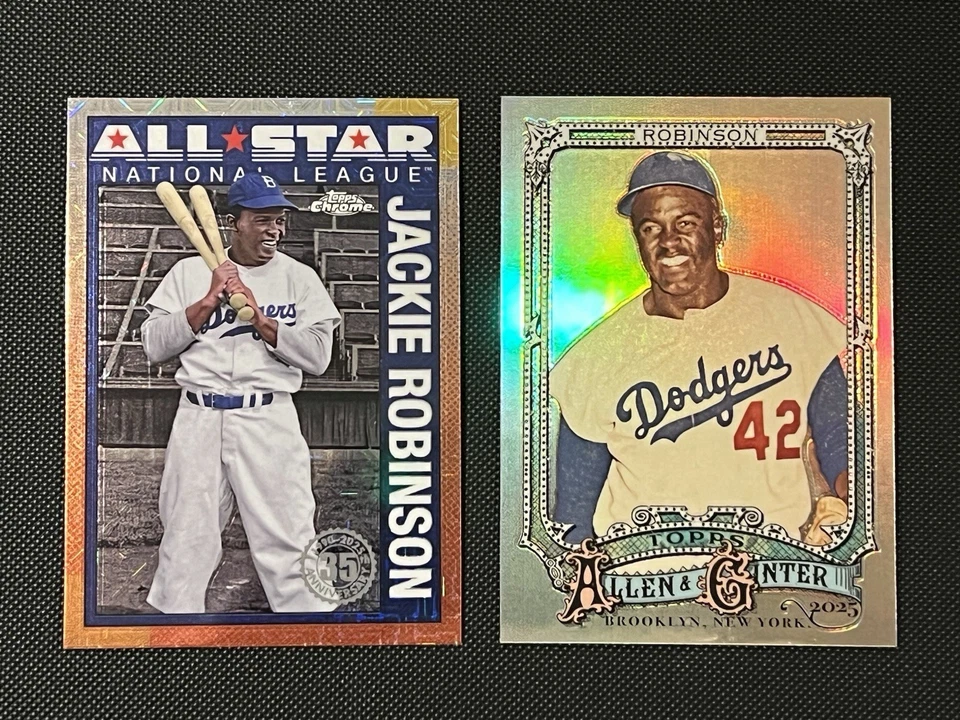 Jackie Robinson 2025 Topps Silver Pack Mojo & Allen and Ginter refractor cromado Foto 1 de 4