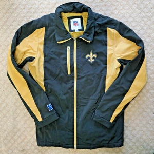 Starter NFL New Orleans Saints Full Zip Jacket Men's M Black Gold Retro Fleece - Picture 1 of 10