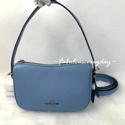 Coach Kailey Shoulder/Crossbody Bag In Leather/Gunmetal/Bluebell CY707 NWT - Image 1 of 4