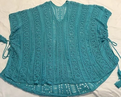 Traje de baño Aqua encubrimiento cuerdas laterales ajustables con borlas talla única Foto 1 de 4