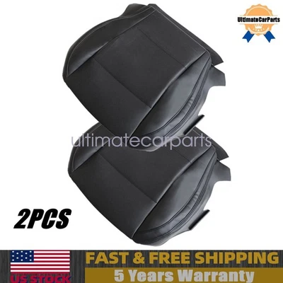 Front Bottom Perforated Leather Seat Cover Black For 2015-2019 Subaru Outback Foto 1 de 4