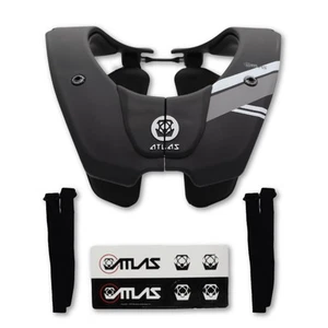 Soporte para cuello Atlas Air Lite anticompresión deportes de motor para adultos grande (negro) - Imagen 1 de 9