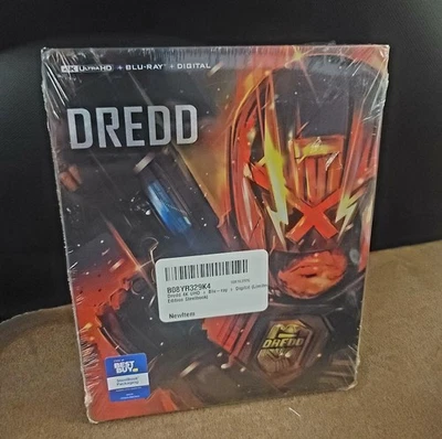 Dredd (Steel Book 4K Ultra HD Blu-ray, 2012) Action & Sci-fi 2D/3D Movie Edition - Image 1 of 2