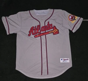 AUTHENTIC #15 Tim Hudson GRAU Atlanta Braves Trikot 40th Patch MADE IN USA XXL - Bild 1 von 5