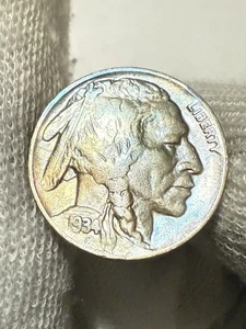 1934 D Büffel Nickel Auswahl hochwertige vz + Münze getönt schöne Farbe WOW - Bild 1 von 2