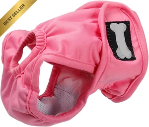 Female Dog Diapers Washable Adjustable Rope Nappies for Heat Incontinence Small - Picture 1 of 12