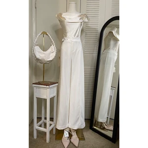NWT INC Women's Side Belt Wide Leg Pant SIZE 10 NEW - Picture 1 of 10