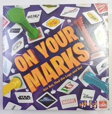 ON YOUR MARKS. FAMILY LOGO CARD TRIVIA GAME. GOLIATH 2019. NEW SEALED - Image 1 of 4