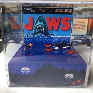 Diarama fatto a mano Jaws Nintendo Nes 3D Cube - Gioco retrò - Carta - Foto 1 di 12