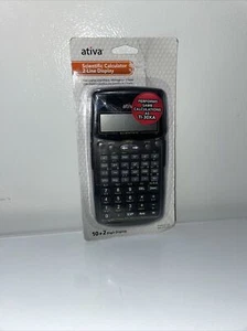 Ativa Scientific Calculator 2 Line Display AT-30I Trig Fraction Geometry math - Picture 1 of 2