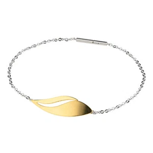 Ernstes Design Armband Edelstahl A597 vergoldet Spiegelankerkette 1.5 mm - Bild 1 von 3