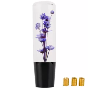 JDM VIP 15CM Purple Real Flowers Manual Car Gear Shift Knob Shifter Lever Head - Picture 1 of 6