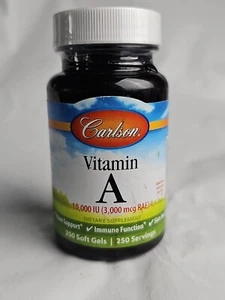 Carlson Laboratories Vitamin A 10,000 IU 250 Softgel - Picture 1 of 3