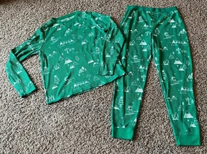 Kids Pajamas PJs Christmas Size 14 (XL) Wondershop Sleepware Green - Picture 1 of 1
