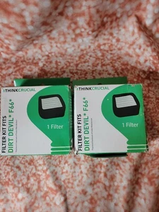 Think Crucial Filter Kit Fits Dirt Devil *F66 set of 2 - Picture 1 of 3