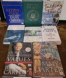 8 SIGNED President Jimmy Carter Books FAITH Nest PEACE Aging GOOD Values Why Not - Picture 1 of 24