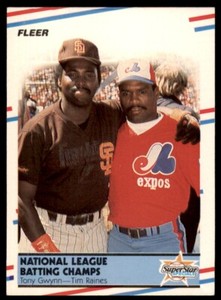 1988 Fleer #631 Tony Gwynn/Tim Raines San Diego Padres/Montreal Expos