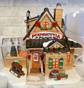 Colección LEMAX Village 2014 Retirado Poinsetta Place Tienda Navidad Porcelana - Imagen 1 de 23