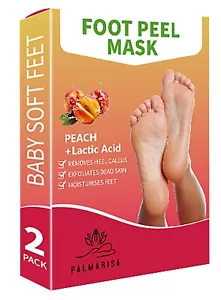 Fußpeeling Maske Pfirsich 2 Paar Peeling harte tote Haut Socken weiche Füße Palmarisa - Bild 1 von 7