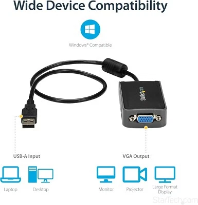 Adattatore USB 2.0 a VGA convertitore monitor - Immagine 1 di 2