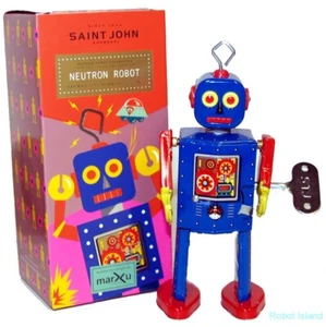NEUTRON ROBOT Saint St John Wind Up Tin Toy Collectible Retro Space Marxu - Picture 1 of 1