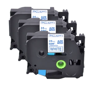 3PK Compatible con Brother PT-2210 TZ-253 TZe-253 Cinta Etiqueta Azul sobre Blanco 1"" - Imagen 1 de 10