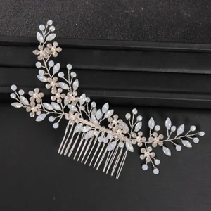 Perlen Strass Haarkamm Damen Haarschmuck Hochzeit Accessoires Strass Hai - Bild 1 von 6