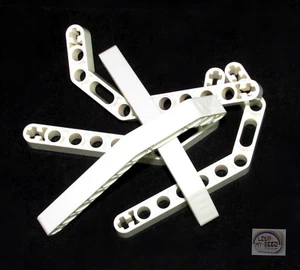 LEGO Technic - 5 vigas dobladas dobles de 11,5 L - brazos elevadores - blanco - nuevo - 32009, EV3 - Imagen 1 de 4
