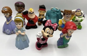 Disney Lot Of 10 Rubber Bath Tub Toys Toy Story Sully Sofia Doc Cinderella - Picture 1 of 5