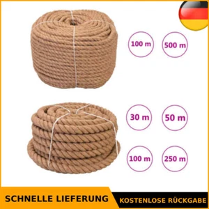 Seil Naturhanf Hanfseil Tauwerk Tau Juteseil Leine Schnur 100% Jute vidaXL - Bild 1 von 79