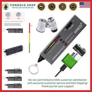Rechargeable Diamond Tester Pen Kit with 60X Magnifier for Jewelry Enthusiasts - Picture 1 of 11