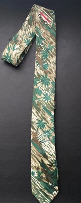 Corbata de cuello Crewcuts para niños Jungle Safari palmeras jeep estampado 42” largo talla S edad 2-7 Foto 1 de 3