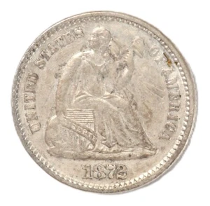 1872 Liberty Seated Silver Half Dime H10C - Picture 1 of 2