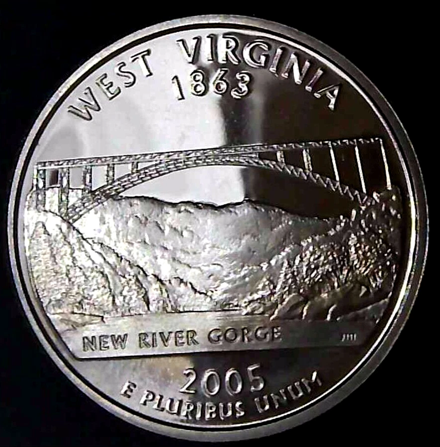 2005-S 25C State Quarter West Virginia GDC Proof CN CLAD 22rr1015-1 - Image 1 of 2