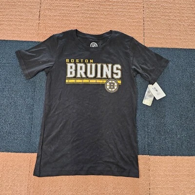 Camiseta Manchada* Boston Bruins Niños Grande Negra 12/14 Logo Gráfico J1b Foto 1 de 4