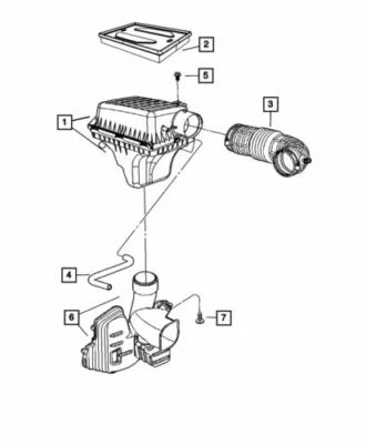 Filtro de aire del motor delantero genuino Mopar 2005-2010 Dodge Challenger SE 5019002AA Foto 1 de 3