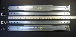 KNAPE & VOGT #1429P-24" DRAWER SLIDES, FULL-EXTENSION, 100 POUNDS CAPACITY - Picture 1 of 3
