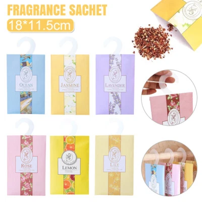 1-20Pcs Fragrance Sachet Natural Scented Wardrobe Hanging Air Freshener Bag Room - Image 1 of 4