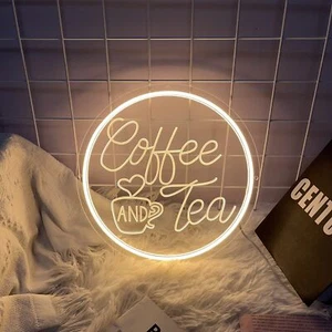 Coffee Neon Sign,Coffee and Tea Neon Signs,Dimmable LED Coffee Bar Hanging Wa... - Picture 1 of 6