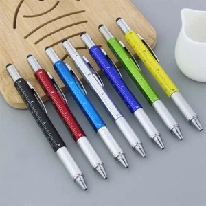 1pcs Multi-function Tool PenLevel Scale Touch Screen 6-in1 Ballpoint-Pen - Picture 1 of 52
