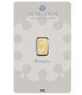 1 Gram Gold Royal Mint U.K. Britannia Gold Bar 999.9 Fine Sealed in Assay Card