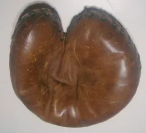 Vtg Baseball BEN WARREN" Phillies 1939 Catchers Mitt Glove Goldsmith "The Scoop" - Picture 1 of 9