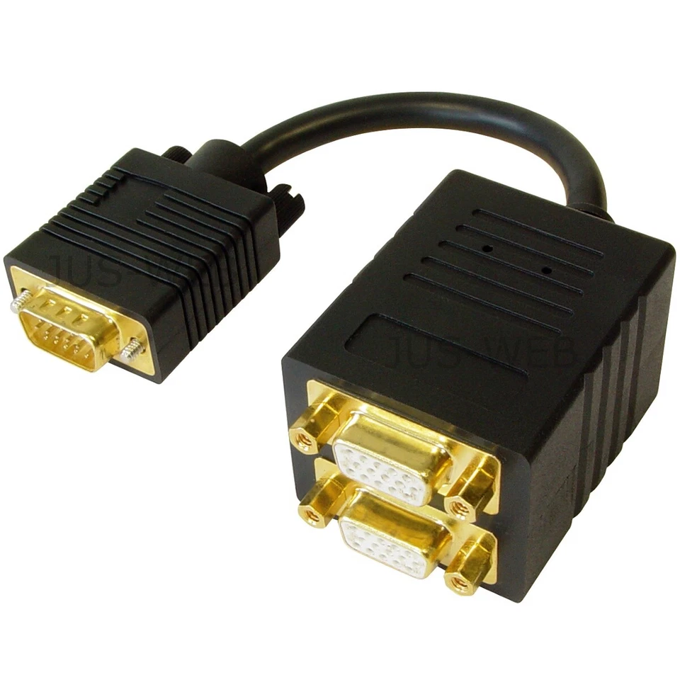 S-VGA Y Verteiler Splitter Adapter vergoldet 0,2m - Bild 1 von 1