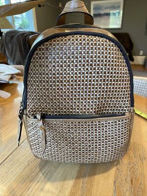 Mochila Patricia Nash Woven Collection Jacini Cuero Marrón Nueva con Etiquetas ARENA $249 Foto 1 de 4