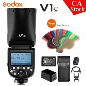 Godox V1-C 2.4G TTL HSS 1/8000s Camera Flash F Canon 550D 600D 750D 810D 80D - Picture 1 of 12