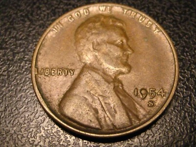 1954-S Filled 9 Lincoln Head Cent ERROR - Image 1 of 4