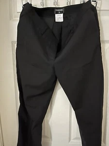 Chanel Womens High Rise Straight Leg Dress Pants Black - Picture 1 of 2