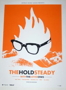  THE HOLD STEADY W/ THE LOVED ONES - 2008 - MYSPACE SECRET SHOW CONCERT POSTER - Picture 1 of 3